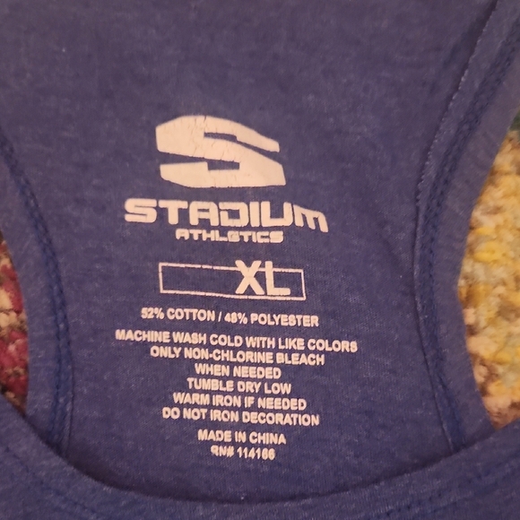 Stadium Athletics Blue Racerback Tank Top - Picture 2 of 2